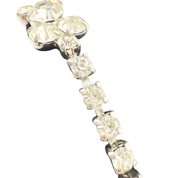 vintage Smart Set Coro single strand clear Rhinestones Bracelet costume jewelry - Picture 6 of 9